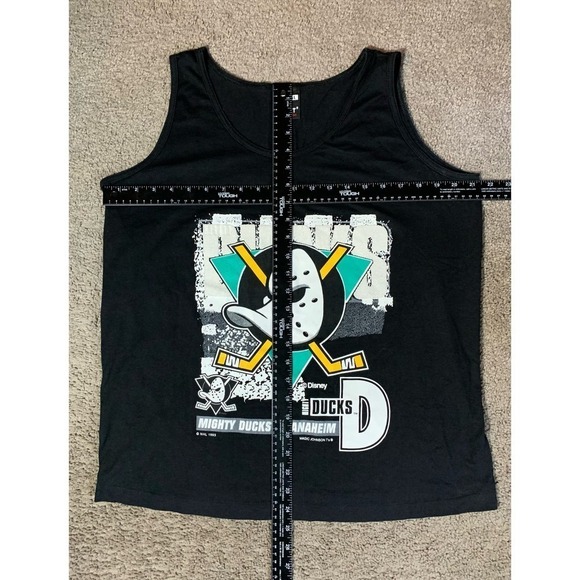 Vintage 1993 Anaheim Mighty Ducks NHL 90s Tank Top Magic Johnson T’s Mens L New - Picture 11 of 14